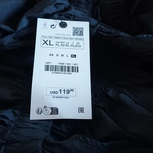 Zara Long Nylon Soft Dress Sz-XL - Picture 12 of 12